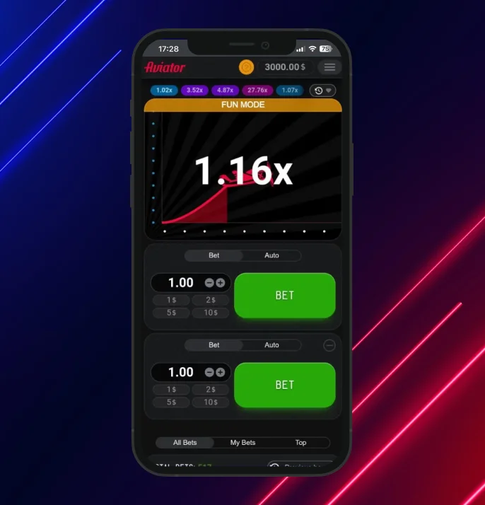 Приложение игры Авиатор